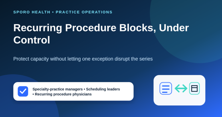 Recurring procedure-block release and recovery playbook for specialty-practice scheduling teams using athenahealth.
