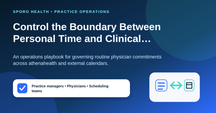 Practice manager reviewing approved physician calendar signals before they affect athenahealth booking.