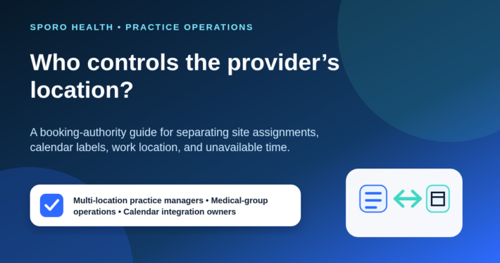 Decision guide cover showing four provider-location signal layers for multi-location athenahealth practices.